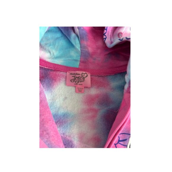 JO JO SIWA Girls Tie Dye Bow Hoodie Sweatshirt Size Large (10/12) - Picture 4 of 6